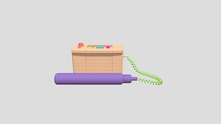 Sound Recorder UV Mapping 3D Model