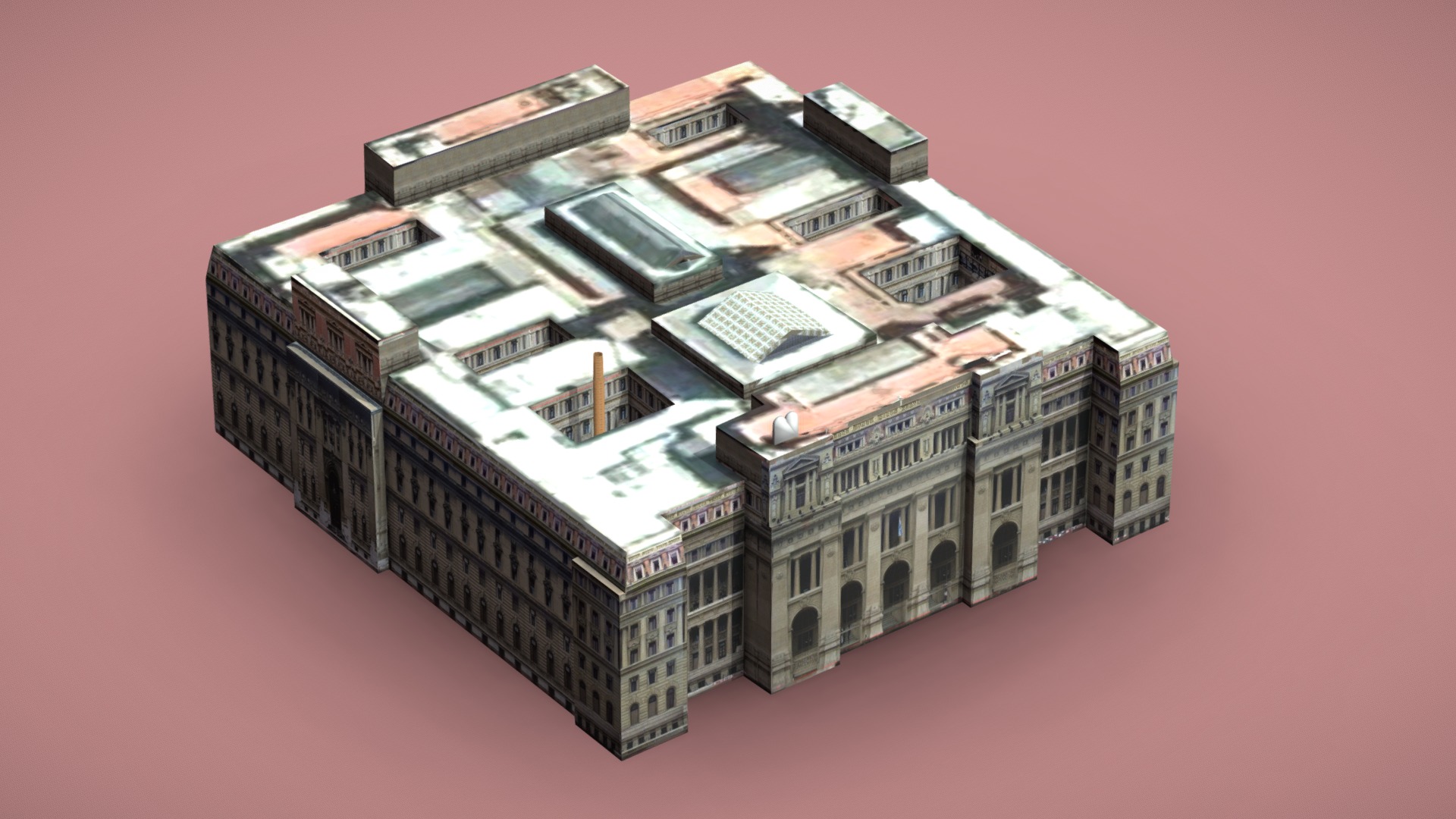 3D model Palacio de Justicia de la Nación (Argentina)