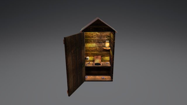 Outhouse - Baked Lighting Style 3D Model