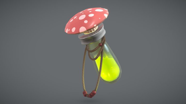 Mushroom Vial 3D Model