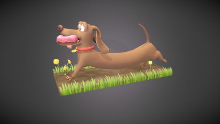 Hot Doggety- the dachshund 3D Model