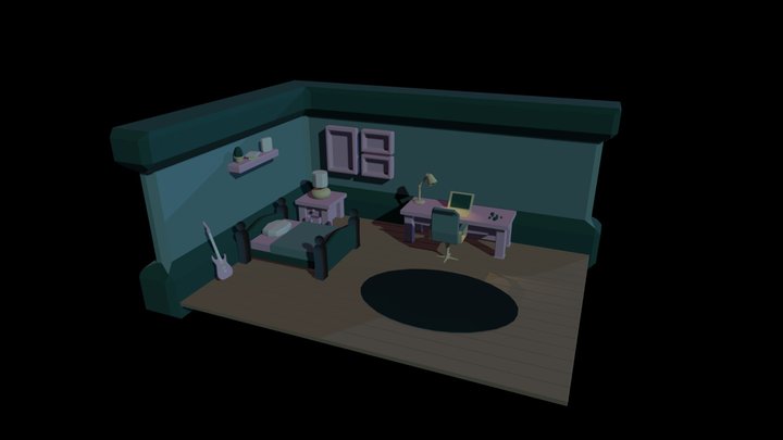 Bedroom from Ghost Game 3D Model