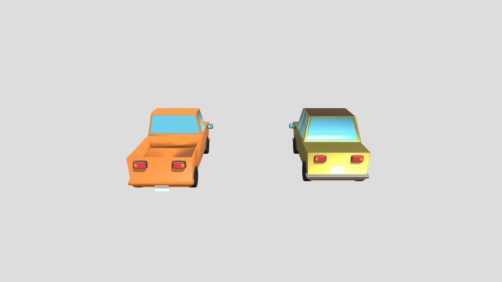 Car and truck carton 3D Model
