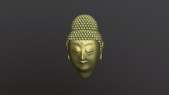 化仏頭部　（螺髪バージョン） 3D Model