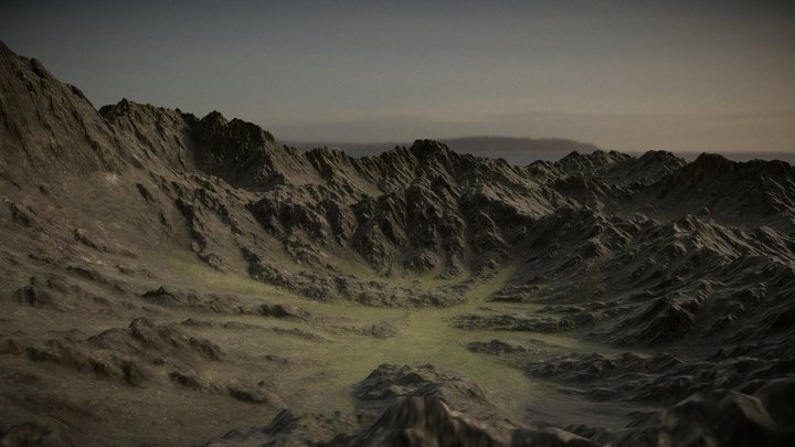 Planet like Landscape 3D Model