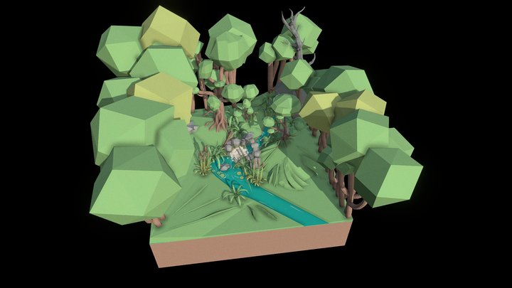 Clearing in the woods 3D Model