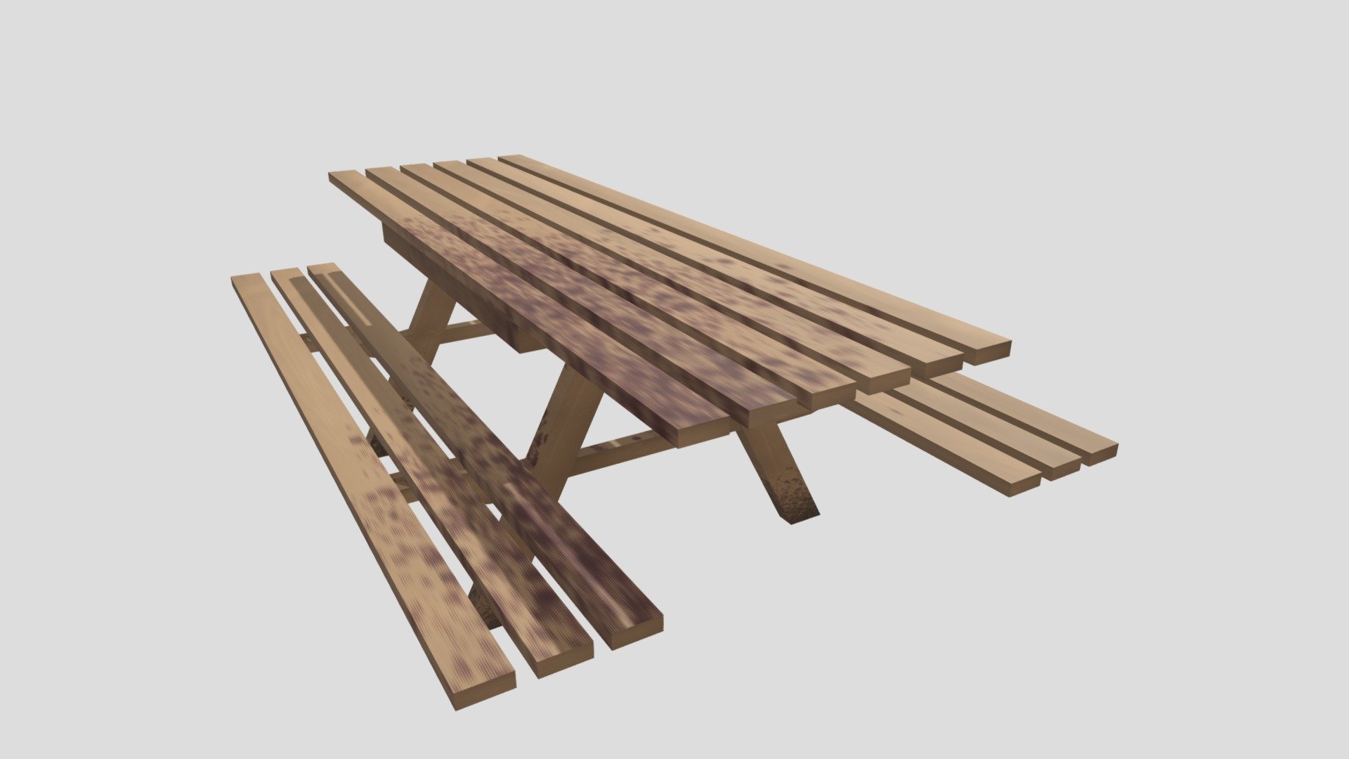 Picnic Table - Download Free 3D model by jakerc10 [79db8ac] - Sketchfab