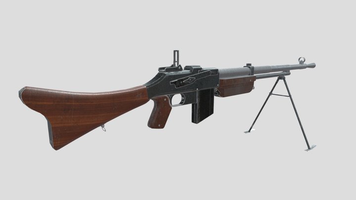 BAR1928 SubMachine Gun 3D Model