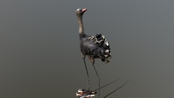 Ceramic Ostrich by Fany Gaillard 3D Model