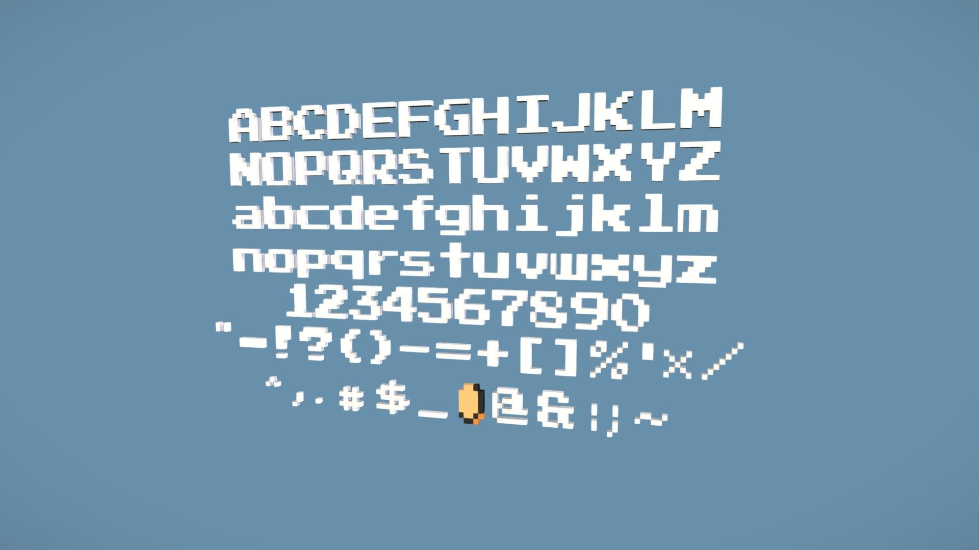 3D Font Mario 8-bit