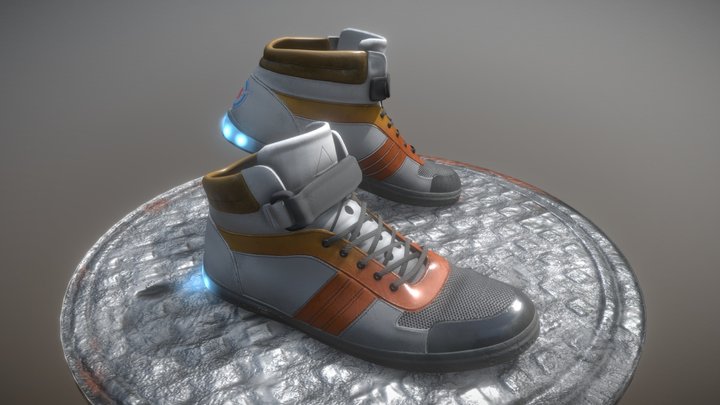 Tracer-Inspired Sneakers (Texture Challenge) 3D Model