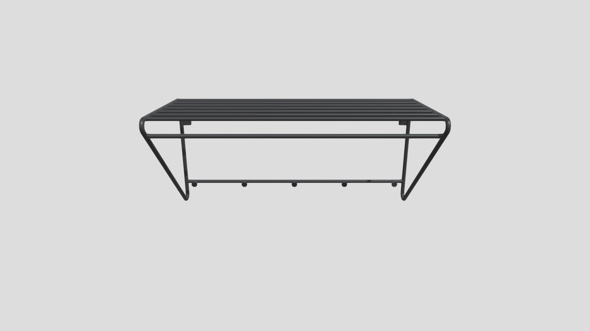 Metal Hat Rack Black - Buy Royalty Free 3D model by 3DImaginationHub ...