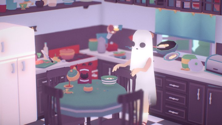 Ghost Girl In The Kitchen 3D Model