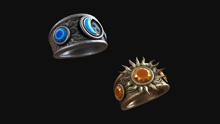Celestial Rings 3D Model