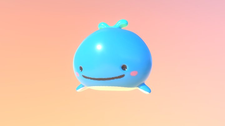 Kokujira Low Poly :) 3D Model