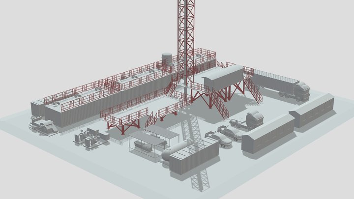 Small gas plant 3D Model