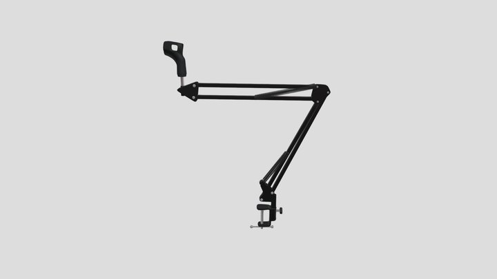 Realistic Microphone Stand 3D model 3D Model