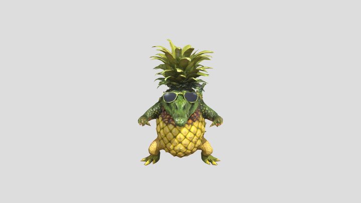 Crocodildo Penissini (Pineapple_ Gator) 3D Model
