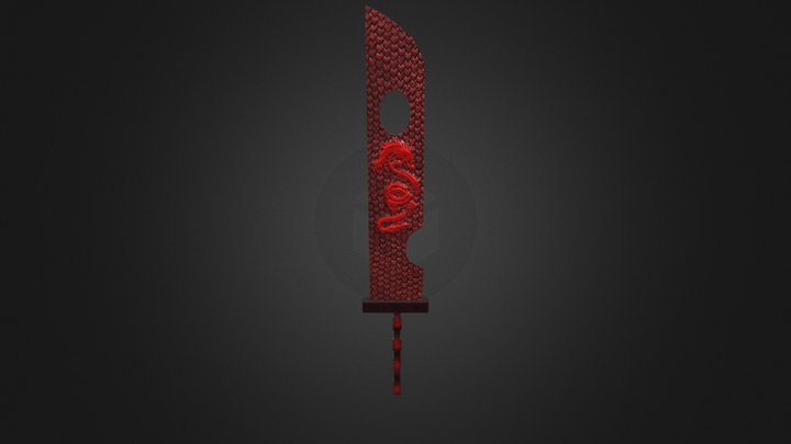 Kubikiribōchō Fire Dragon (Zabuza Sword) 3D Model