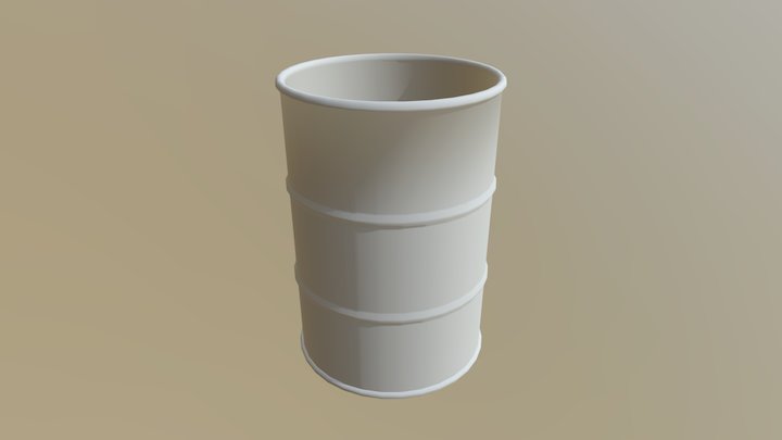 Unsealed Oil Barrel 3D Model