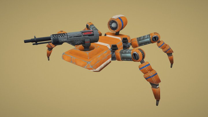 Cyber-Punk Drone 3D Model