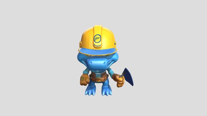 Construction Dino 3D Model