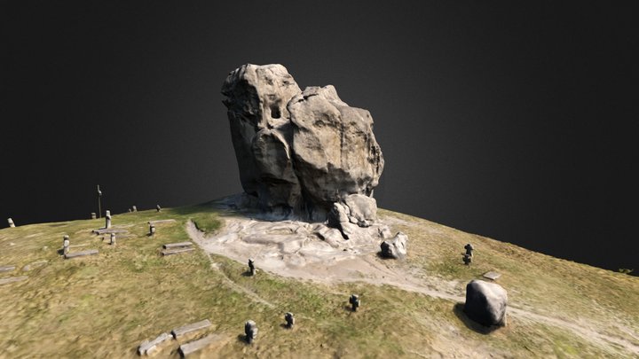 The rock complex in Pidkamin 3D Model