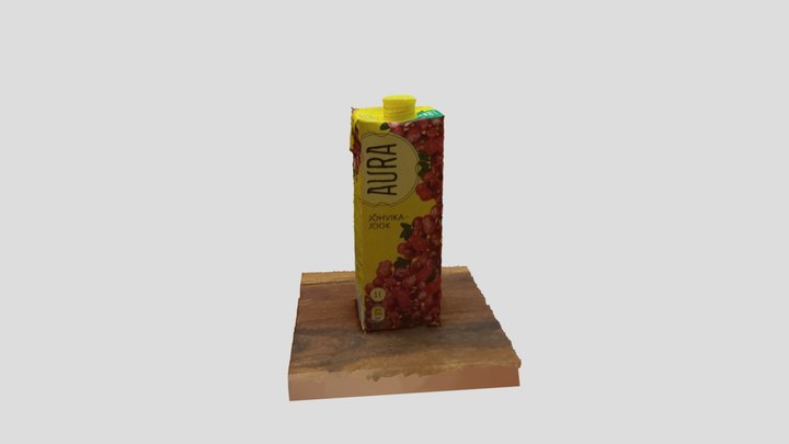 Cranberry Juice Box (Aura) 3D Model