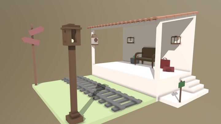 Train Station Test 2 Hours 3D Model