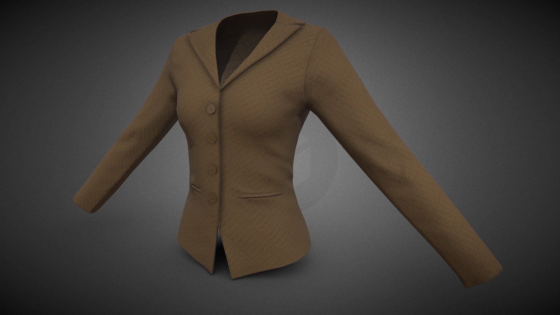 Brown Woman Blazer - Buy Royalty Free 3D model by CG StudioX (@CG ...