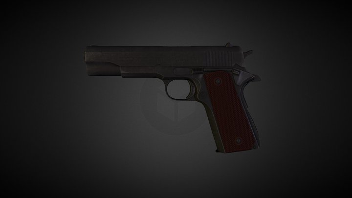 Colt 1911 - Low Poly 3D Model
