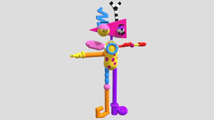 Zooble pilot T pose – Free 3D Model STL