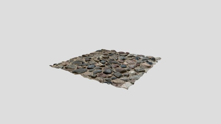 Medieval stone floor from old church 3D Model