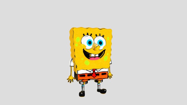 Nicktoons 2014 rebrand SpongeBob 3D Model