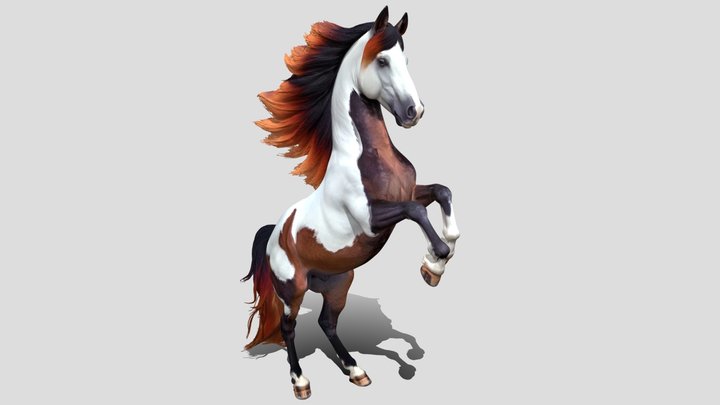 Crimson horse 3d model free