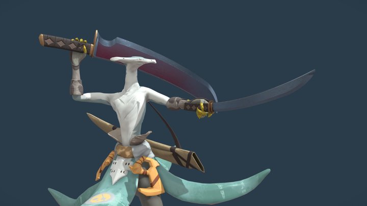 Hammerhead Shark-Man Creature 3D Model