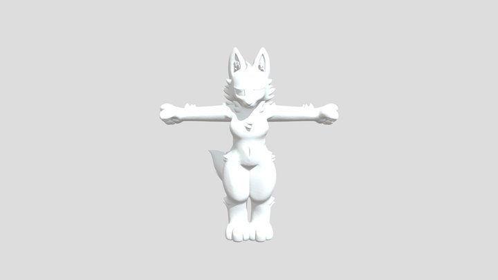 Fox Stance Furry Anthropomorphic 3D Model