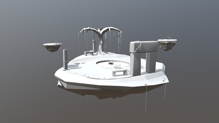 Fantasy Garden - Graybox 3D Model