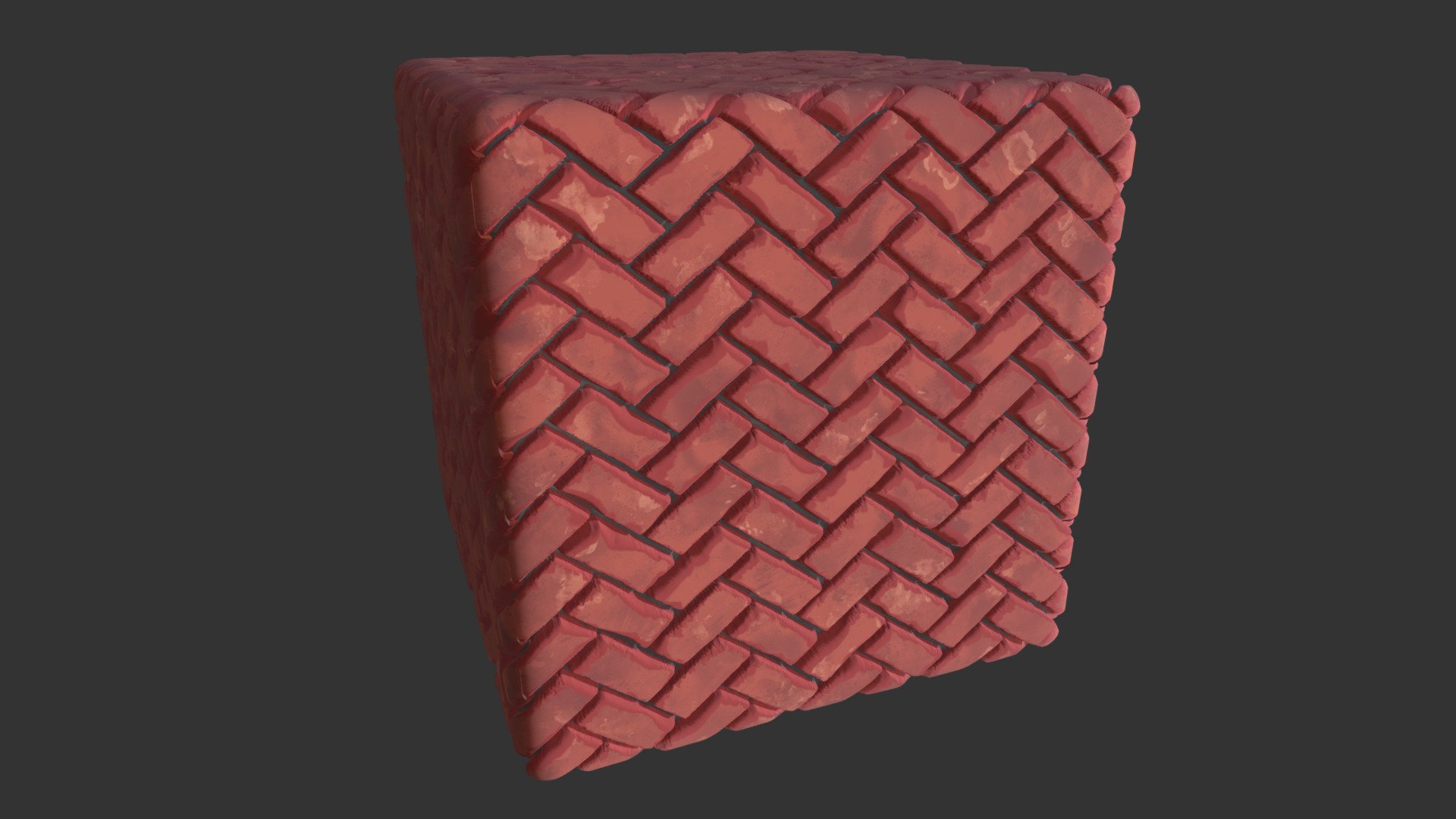 Stylized Herringbone Brick Material- PBR