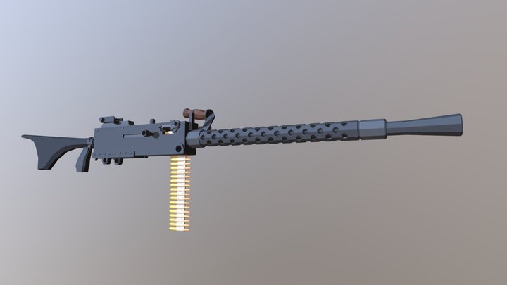 Browning M1919A6 3D Model