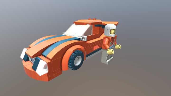 Lego Sports Car 3D Model