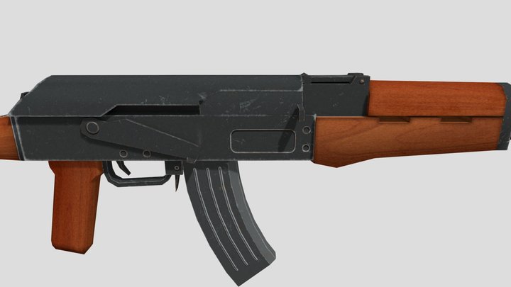 Custom Assault Rifle 3D Model