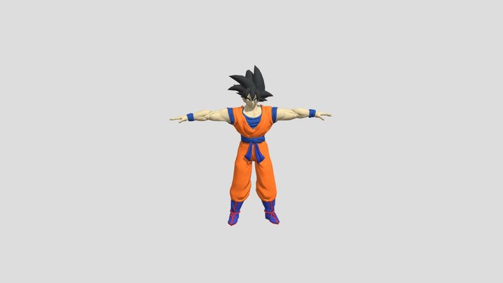 Goku_low_poly_game_ready_character 3D Model