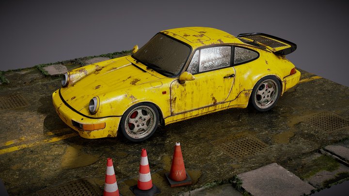 A Realistic Porsche 911 Scene – Modèle 3D gratuit STL