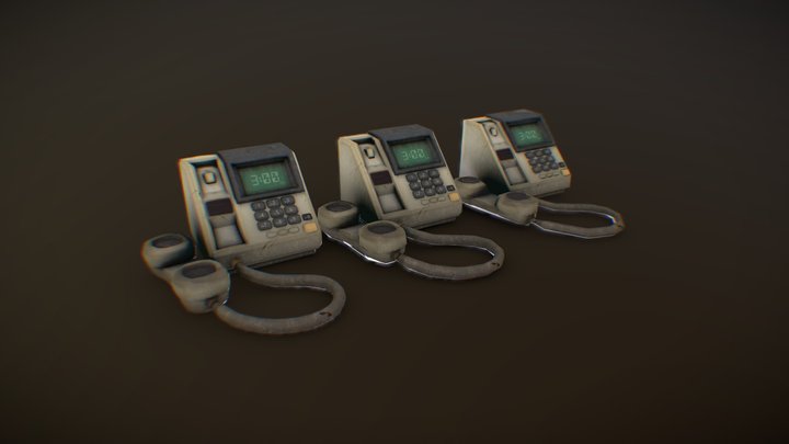 Landline_ Phone_LODs 3D Model