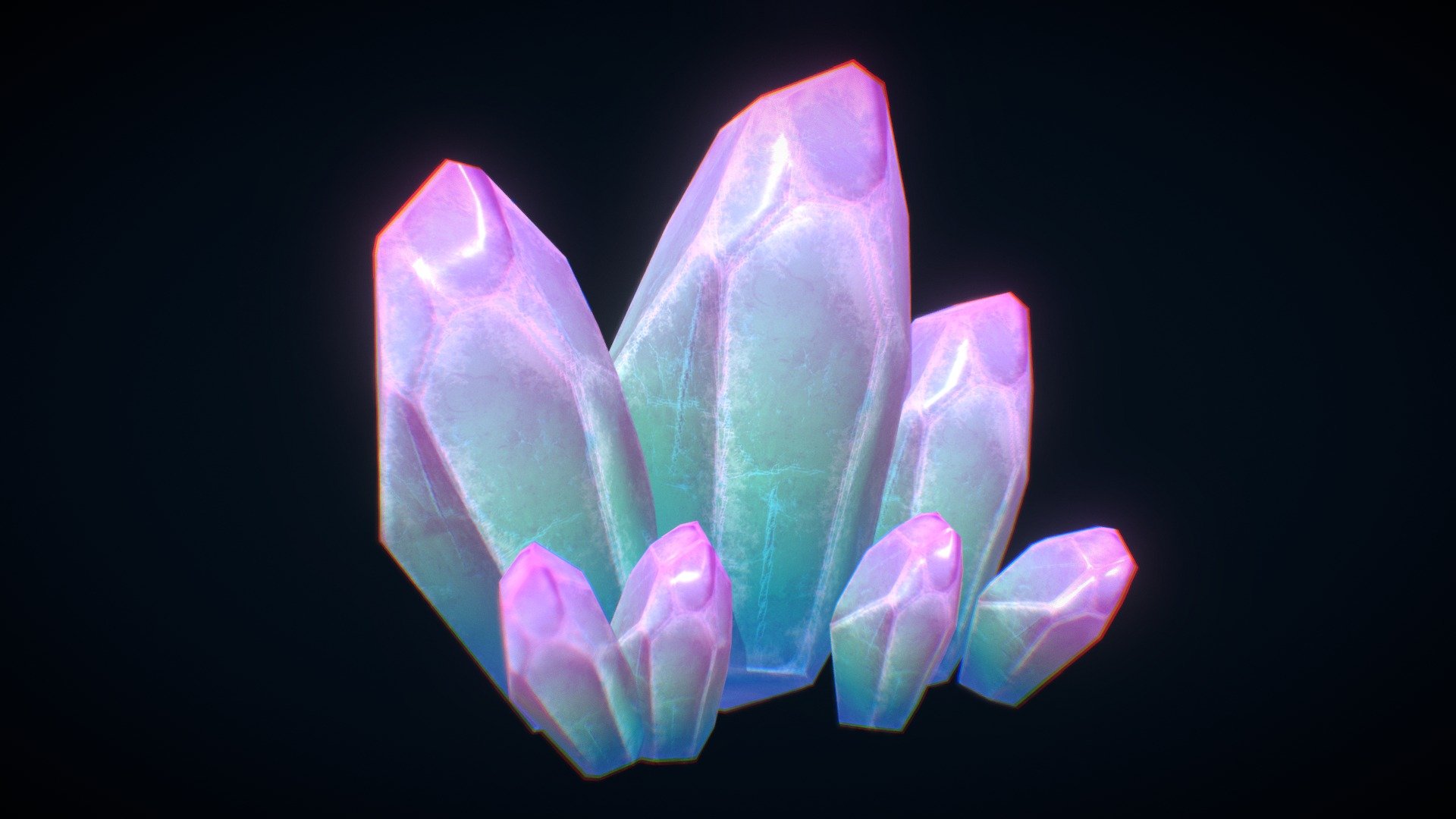 Crystals - 3D model by adriv_artt [79f4bc7] - Sketchfab