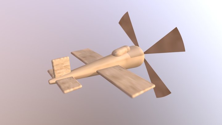 木製玩具飛機 3D Model