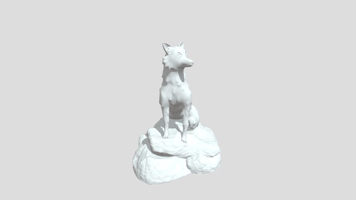 Fox Sculpture 3D Model