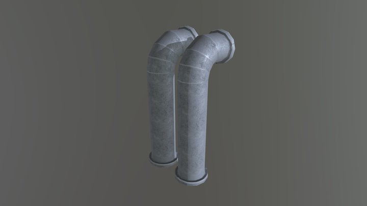 Industrial Pipes 3D Model