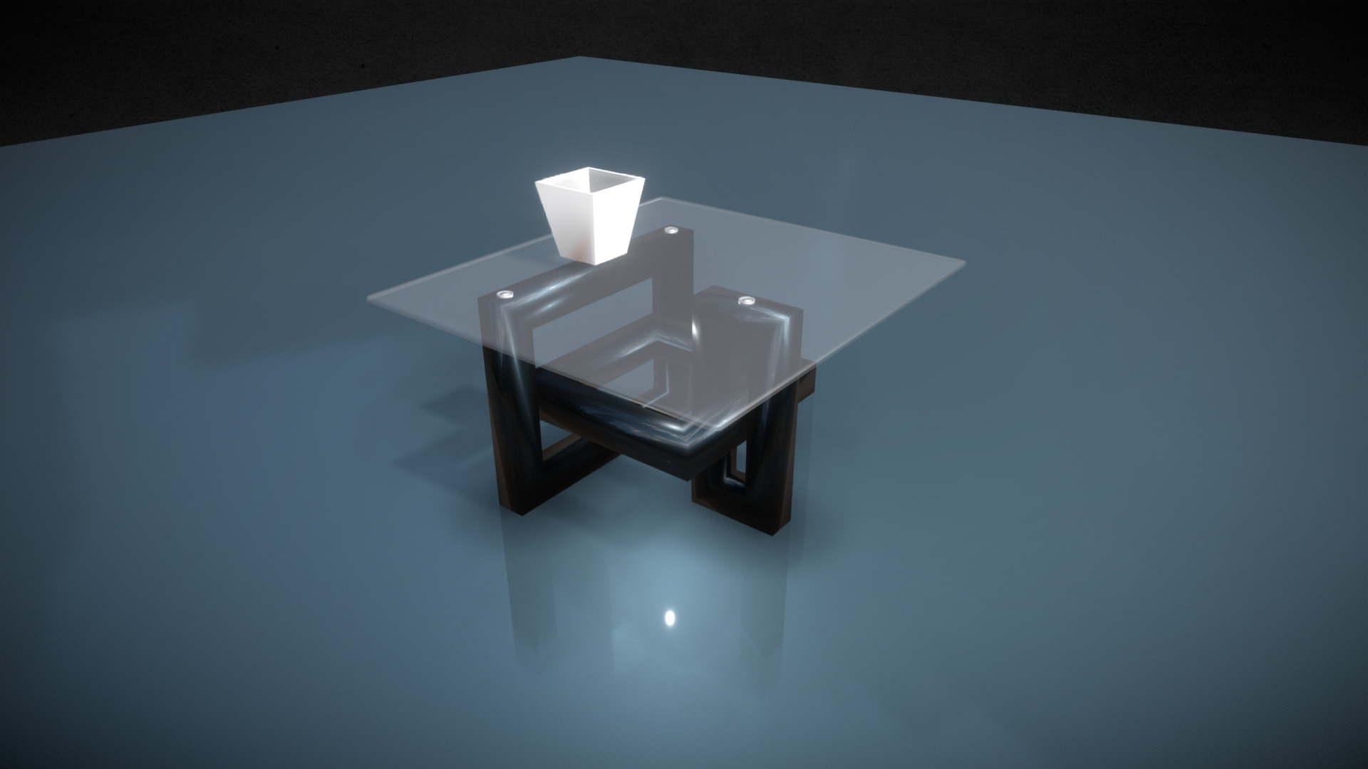3D model Glass table - This is a 3D model of the Glass table. The 3D model is about a light fixture on a wall.